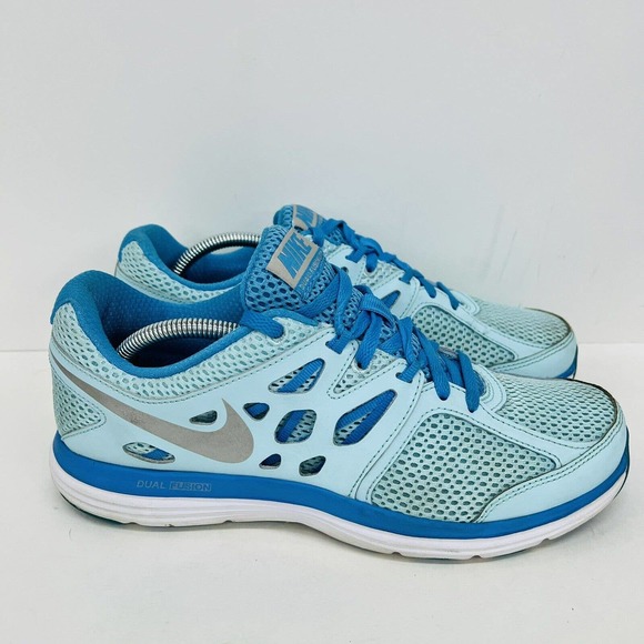 Nike Shoes Womens 8.5 Dual Fusion Lite 599560-414 Teal Blue Running Lace Up - Picture 5 of 11